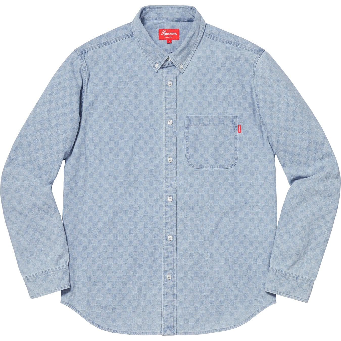 Checkered Denim Shirt view 5